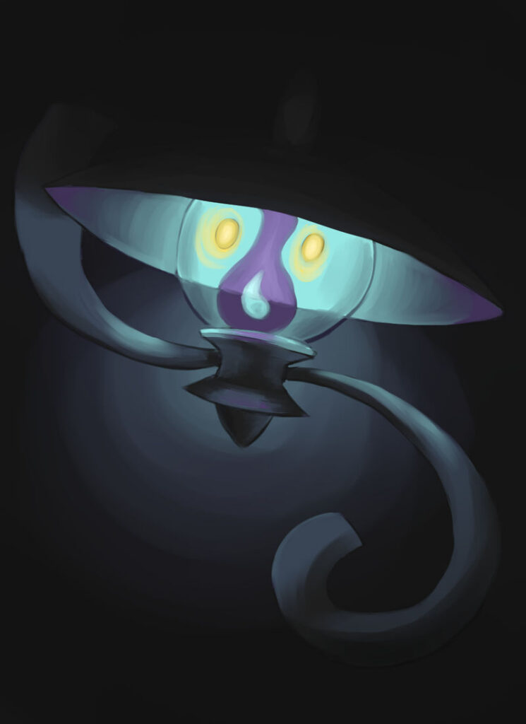 A Lampent Pokemon.